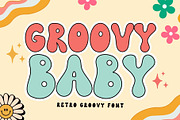 Groovy Baby is retro groovy font, a Handwritten Font by Brown Cupple (Thumbnail 1 of 8)