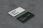 business card mockup on marble, a Business Card Template by Michał Pieczyński (Thumbnail 1 of 5)