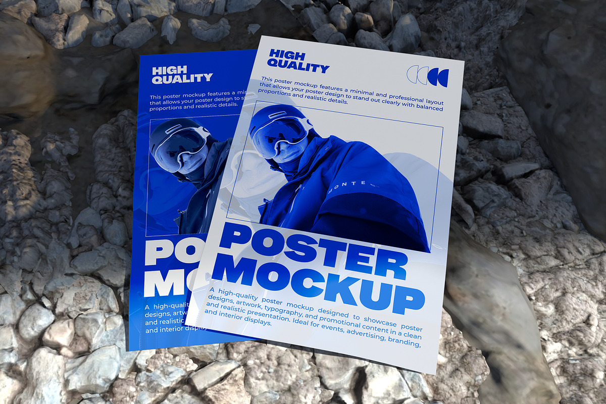 Poster Mockup, an Advertising Mockup by Unerispace (Photo 2 of 5)