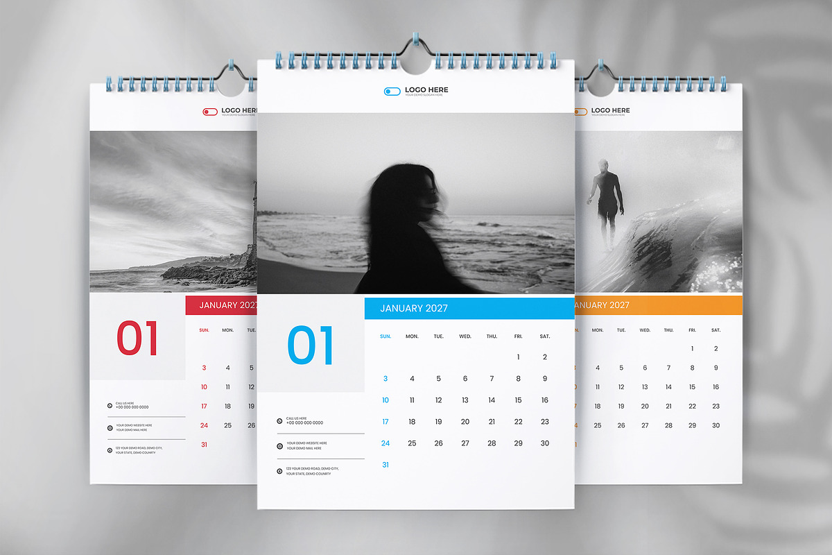 Wall calendar design template, a Stationery Template by Tanmoy Topu (Photo 1 of 4)