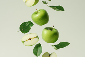 Apple slices with green Apples with, a Food & Drink Photo by Pixeness Studio