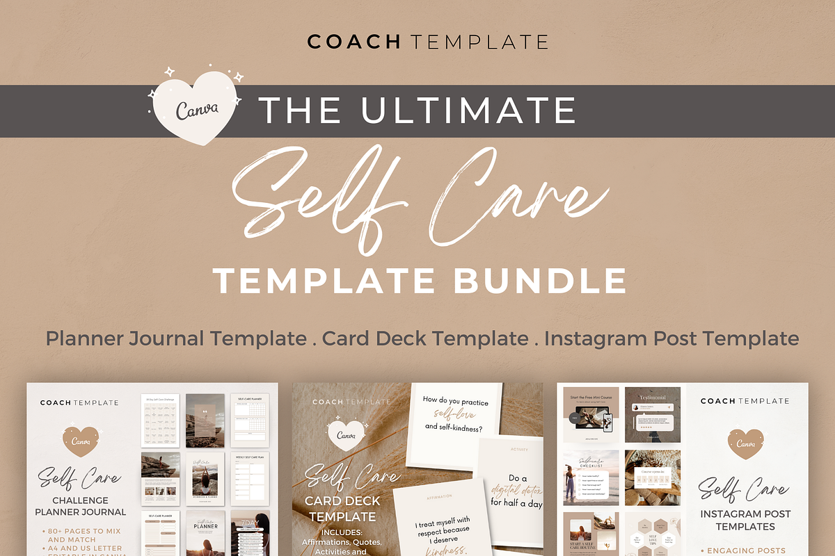 Self Care eBook Template Bundle, a Brochure Template by COACHTEMPLATE (Photo 1 of 11)