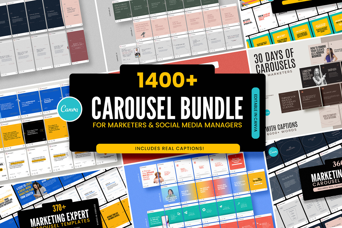 Instagram Marketing Carousel BUNDLE