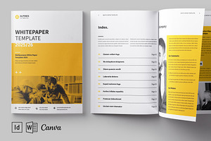 White Paper Template | Word & Canva, a Brochure Template by HiveArts