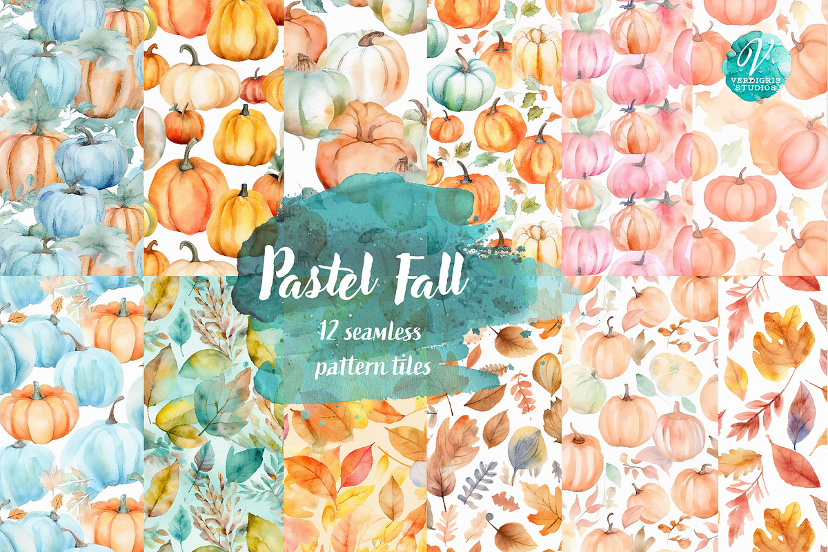Pastel Fall Patterns, a Seasonal Illustration by Verdigris Studios (Photo 1 of 4)