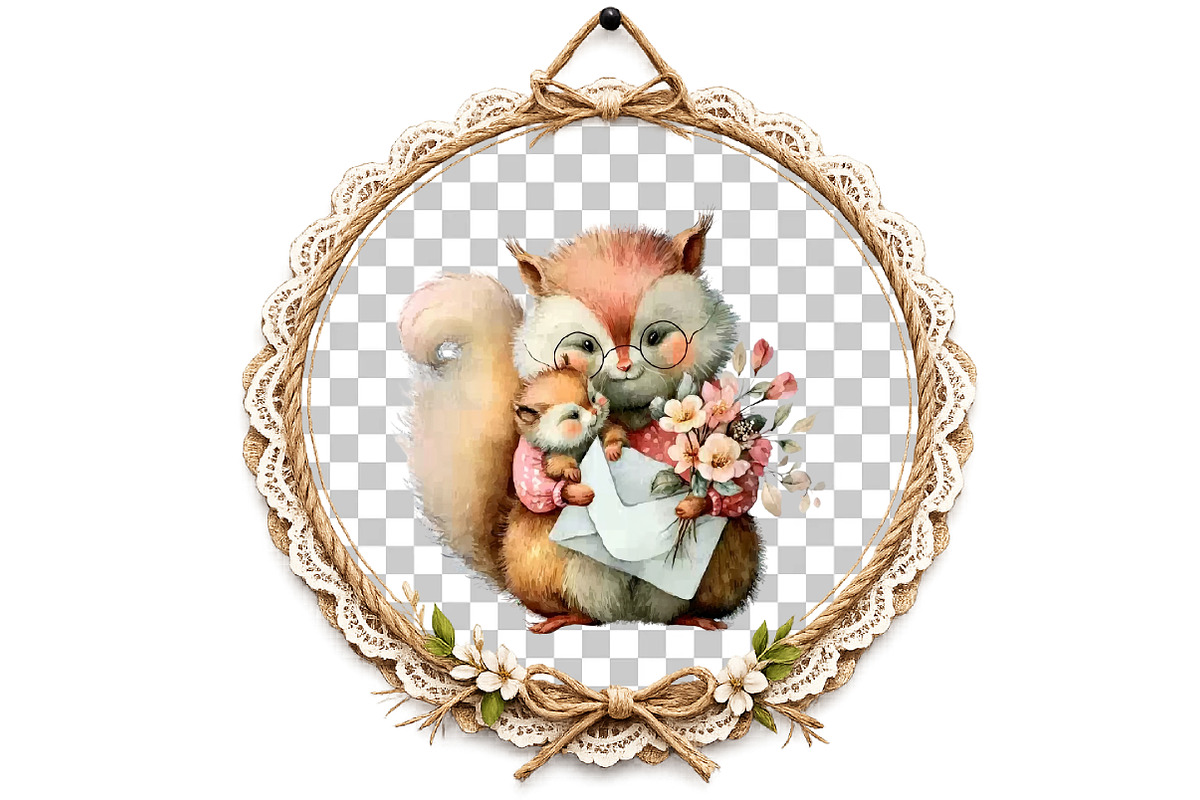 Mother's Day Animals Clipart, an Illustration by DreamArtGraphic (Photo 7 of 8)