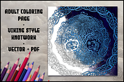 Viking Yggdrasil Coloring Page, a Decorative Illustration by Abysm Internal (Thumbnail 1 of 4)