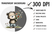Whimsical Spring Teddy Bear Clipart, an Illustration by Craft Nest (Thumbnail 2 of 12)