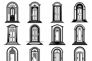 Door designs showcasing architectura, an Object Graphic by Billah Hub