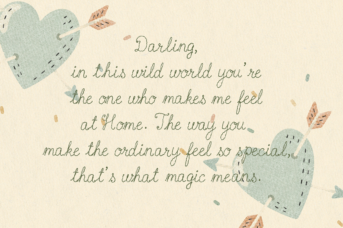Handwritten Whimsy Stitched Font, a Handwritten Font by Laras Wonderland (Photo 5 of 12)