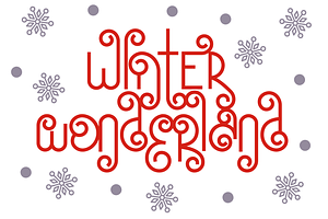 Santa's Beard Curly Christmas Font