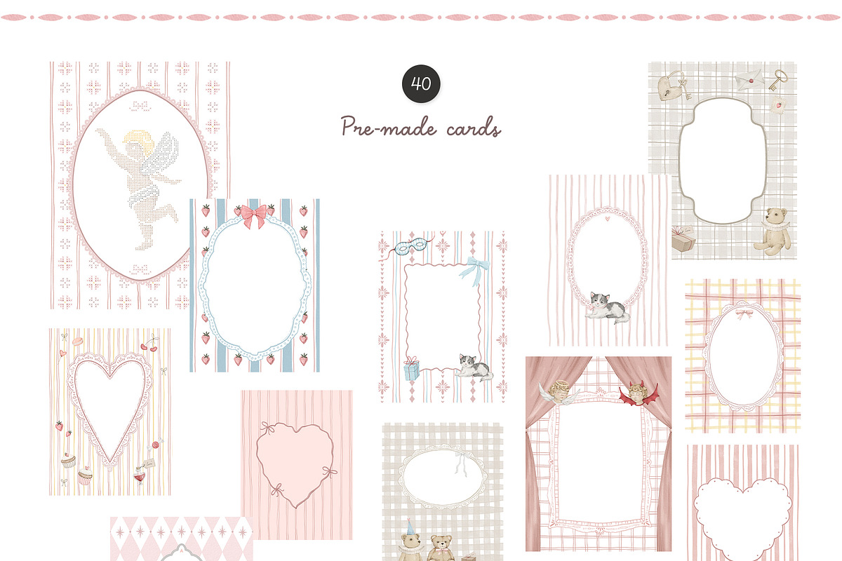 Whimsical Love Watercolor clipart, a Decorative Illustration by Kreker Kate (Photo 4 of 11)