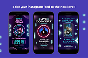 Neon Music Festival Instagram Story, a Templates & Theme by TemplateCastleStore (Thumbnail 3 of 9)
