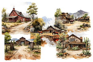 Wild Wild West Clipart Bundle