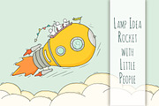 Cartoon Lamp Idea rocket, a Person Illustration by Sapunkele (Thumbnail 1 of 2)