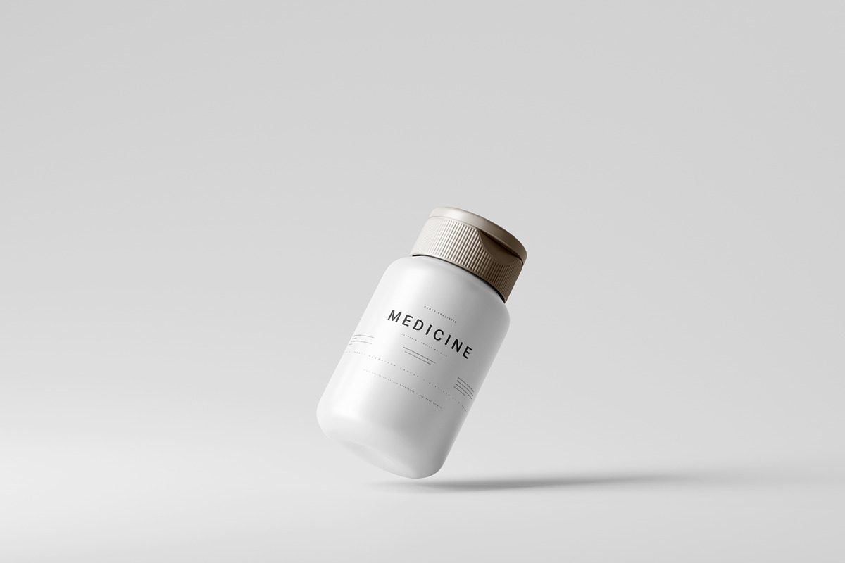 Plastic Medicine Bottle Mockup, a Cups & Container Mockup by pmvch (Photo 5 of 10)