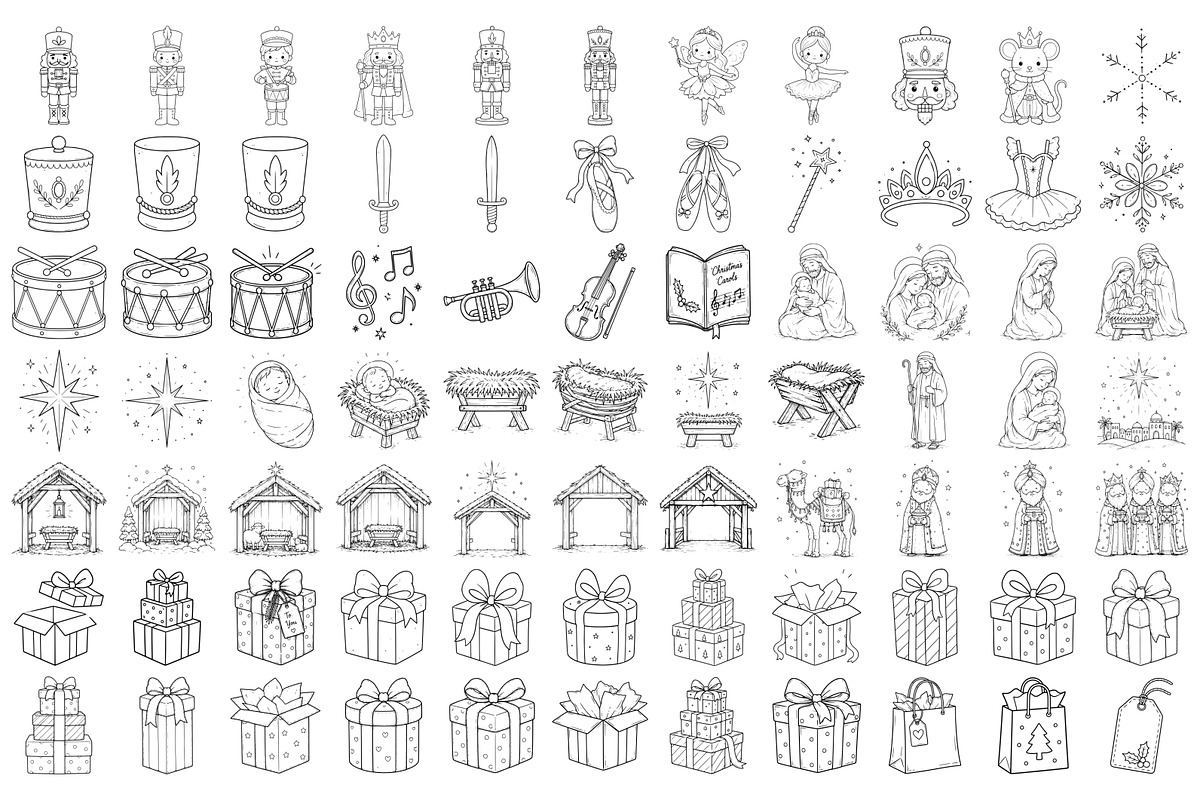 Christmas Doodle SVG Graphics, a Seasonal Illustration by DENIDigitalArtSudio (Photo 7 of 9)