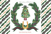 Tartan Equestrian Christmas Clipart, a Decorative Illustration by LABFcreations (Thumbnail 1 of 4)