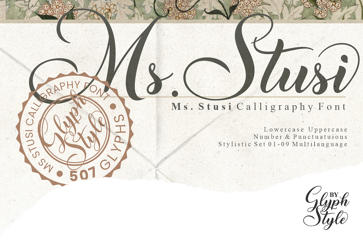 Ms Stusi Calligraphy, a Handwritten Font by Glyphstyle (Photo 1 of 10)