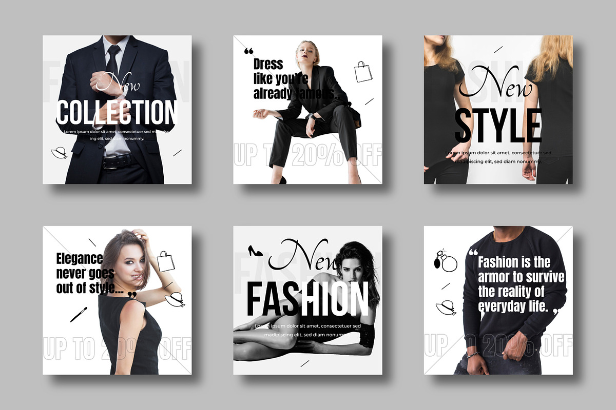 Modern Editable Fashion Social Media