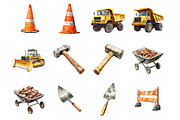 Construction Clipart, an Illustration by Design Market (Thumbnail 2 of 3)