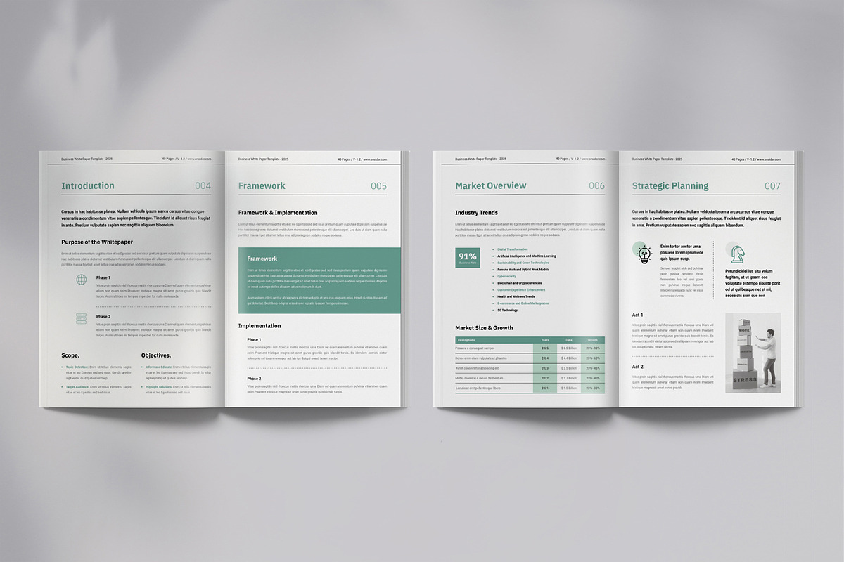 Whitepaper | Canva, Word, InDesign, a Brochure Template by Orcshape Studio (Photo 5 of 17)