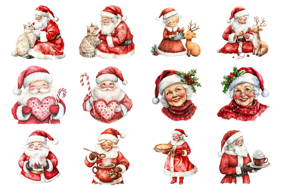 Christmas Mrs Santa Claus, an Illustration by Design Market (Photo 2 of 3)