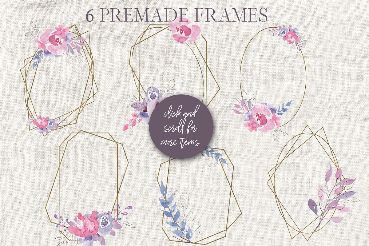 Floral Watercolor Graphics Set, a Texture Illustration by Honey & Jazz Co. (Photo 8 of 14)