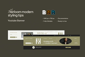 Modern Styling Tips - YouTube Banner, a Social Media Template by VUNIRA