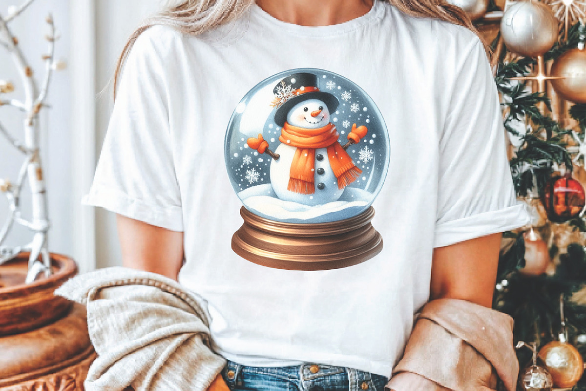Christmas Snowman Globe Clipart, an Illustration by Libby Wishes (Photo 3 of 8)