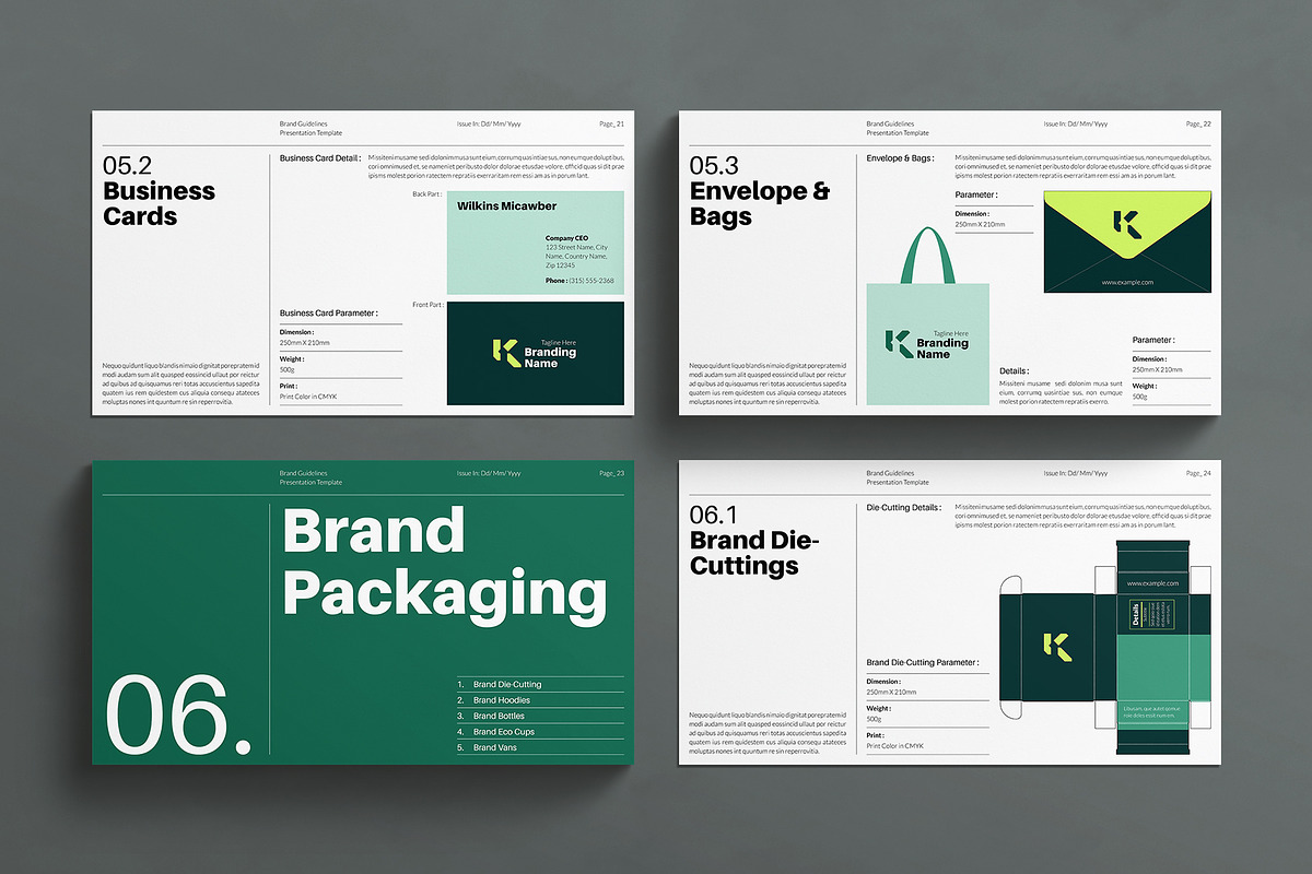 Brand Guidelines Presentation Design, a Presentation Template by E-Type (Photo 7 of 10)