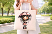 Whimsical Rainy Day Kids Clipart, an Illustration by Digital Artistic99 (Thumbnail 9 of 11)