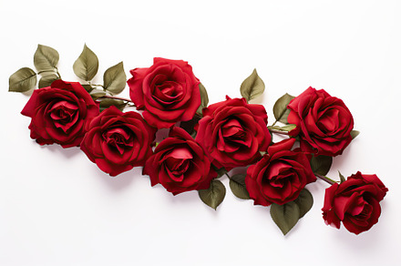 Red roses on white background, a Nature Photo by AlyaAnd
