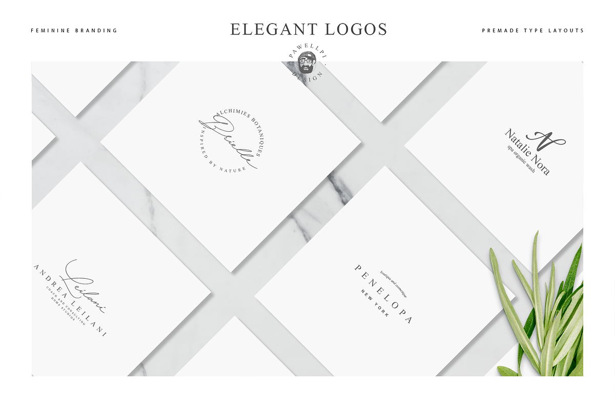 50 Elegant Premade Logo Templates, a Branding & Logo Template by pawellpi (Photo 9 of 26)