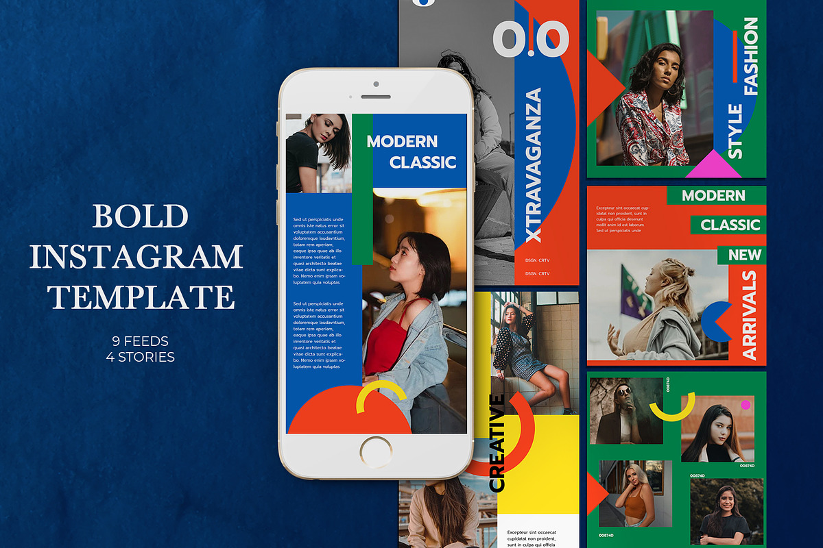 Bold Instagram Templates, a Social Media Template by Azruca (Photo 1 of 9)