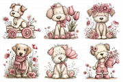 Whimsical Spring Dogs Clipart, an Illustration by Daily.Designs (Thumbnail 6 of 7)