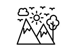 Outdoor Line Icon, an Icon by Pexelpy