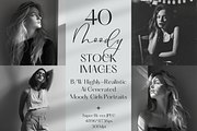 Moody Portraits Stock Images, a Social Media Template by CreativeJourney (Thumbnail 1 of 6)