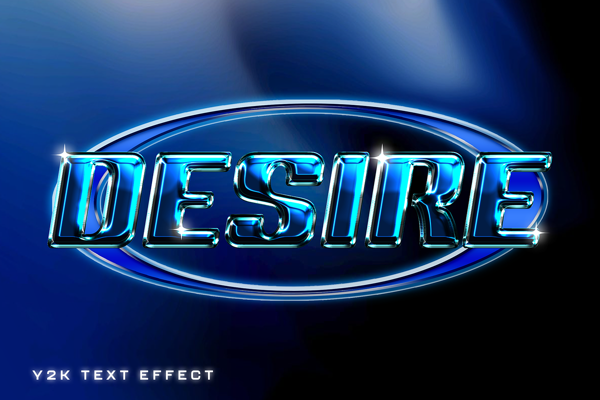 Y2K Chrome Text Effect Collection V2, a Layer Style Add-On by Sixtysix Labs (Photo 5 of 9)