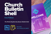Simple Church Bulletin Shell Bifold, a Brochure Template by IFBdesign (Thumbnail 1 of 3)