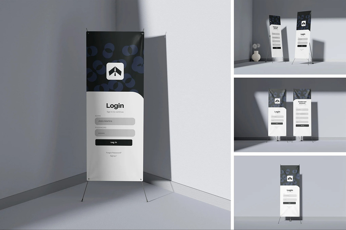 X Banner Mockup, an Advertising Mockup by Hubzway (Photo 1 of 5)