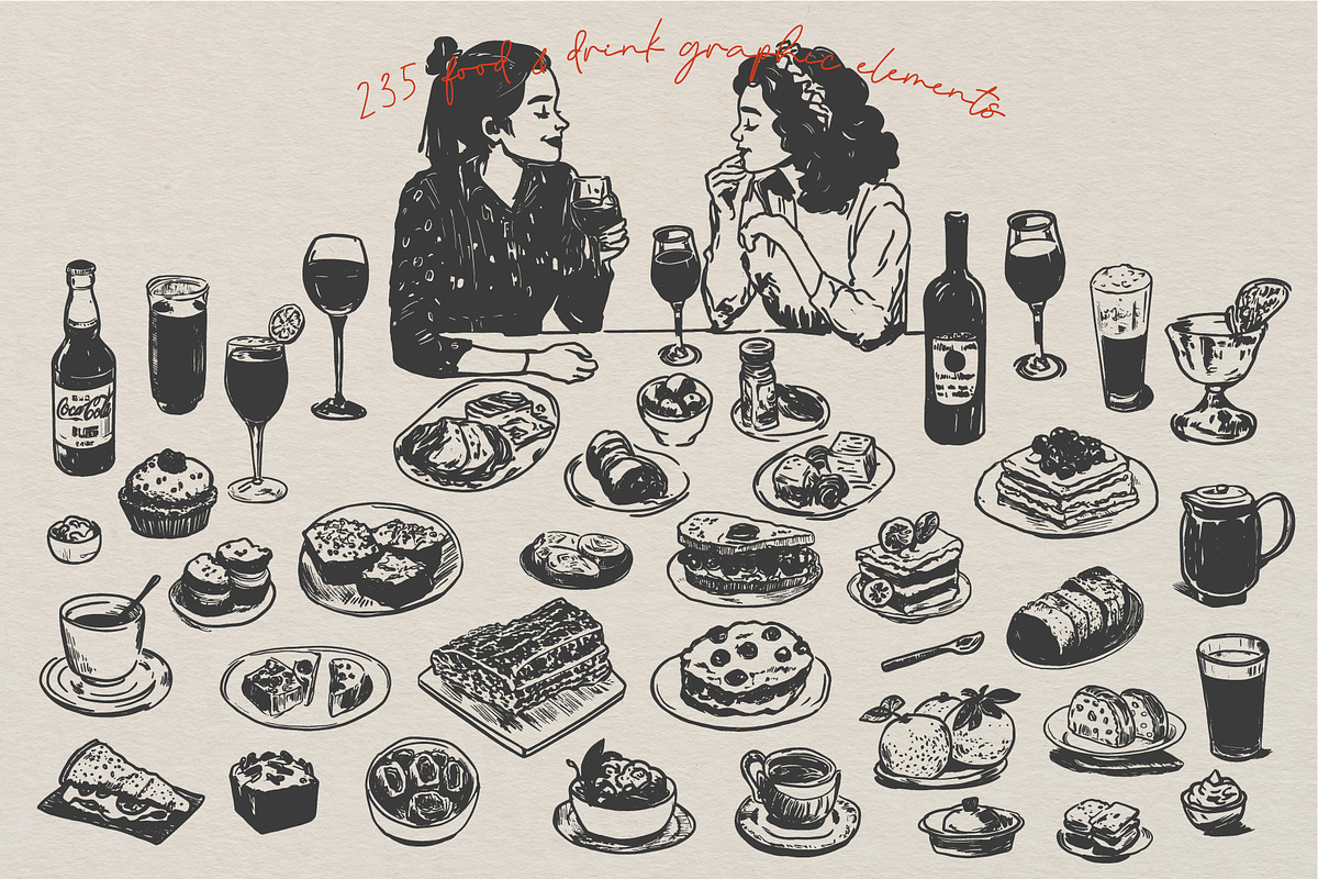 Hand-Drawn Food & Drink Illustration, a Food Illustration by La Petite Line Art (Photo 6 of 12)