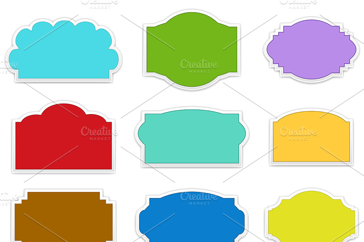 Decorative Labels and Boxes Vectors, a Decorative Illustration by ...