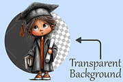 Whimsical Graduation Kids Clipart, a Seasonal Illustration by Canvas Craft (Thumbnail 2 of 10)