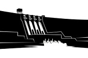 Hydroelectric Dam Power Silhouette, an Illustration by musafir_fashion (Thumbnail 2 of 16)