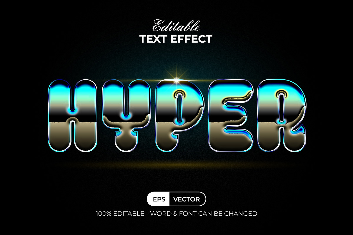 Hyper Text Effect Chrome Style, a Layer Style Add-On by Mockmenot (Photo 1 of 2)