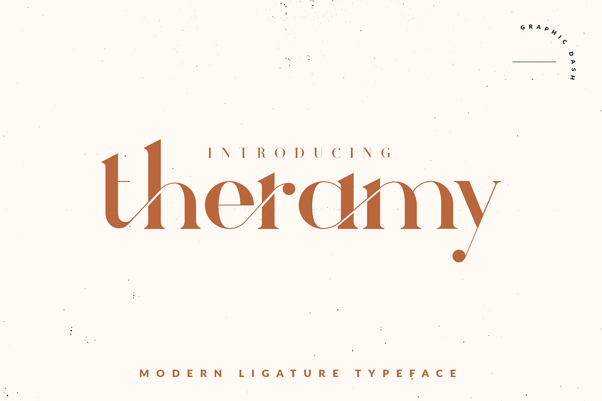 Theramy - Modern Ligature Font, a Serif Font by GraphicDash (Photo 1 of 10)