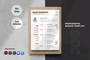 Resume | Indd, Eps, Psd, Word, Docx, a Resume Template by Spark_Creative (Thumbnail 1 of 4)