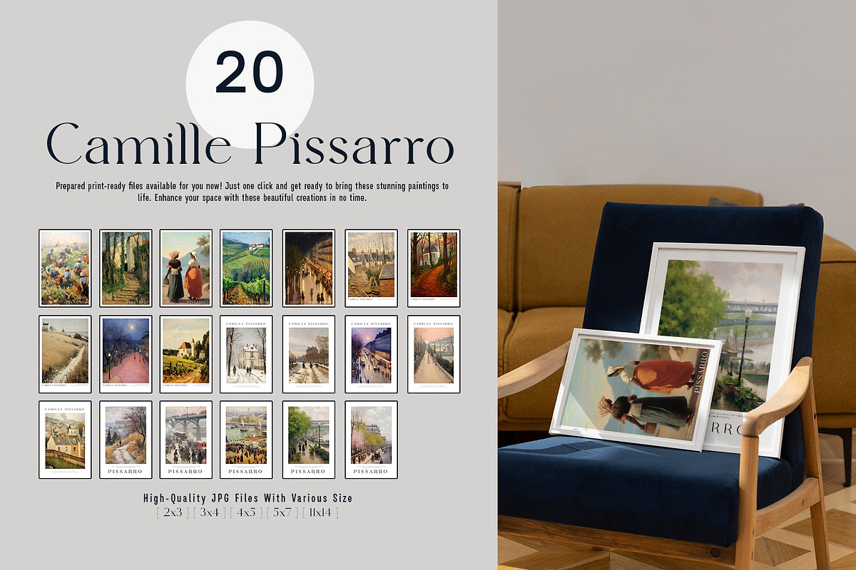 Print Poster Pissarro Painting Style, a Seasonal Illustration by Vibrand Studio (Photo 7 of 14)
