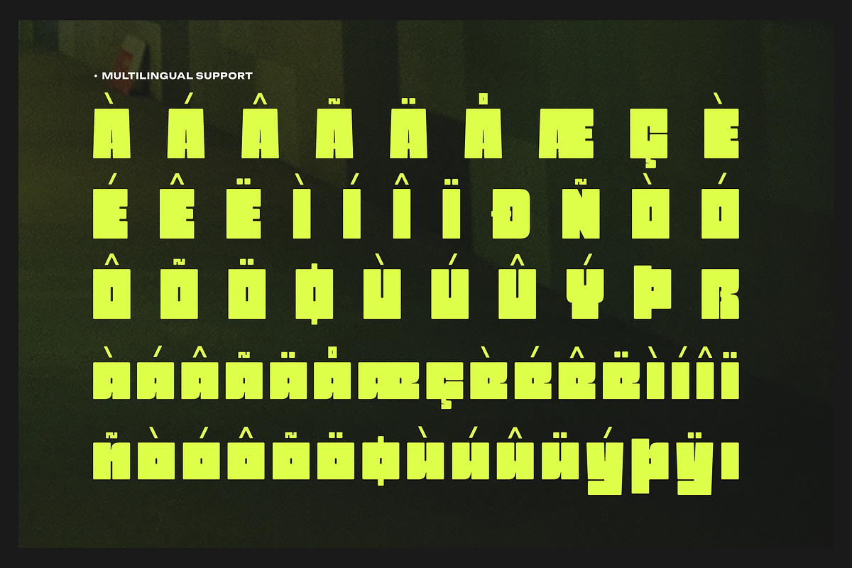 Mono Cubic | Chunky Bold Sans, a Sans Serif Font by gracetype_studio (Photo 11 of 12)